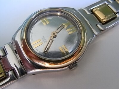 Damen   Armbanduhr Swatch Irony  Swiss Stahl Bicolor 2 Farben läuft
