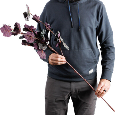 Package of 4 Variegated Artificial Grape Leaf 40'' Stems