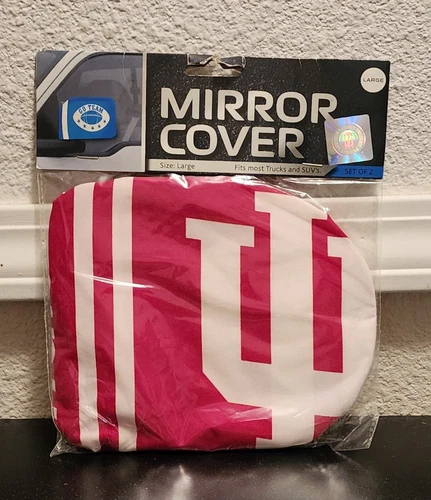 Spon W90 Auto Team Fanmates Indiana Hoosiers Mirror Cover Large 12"