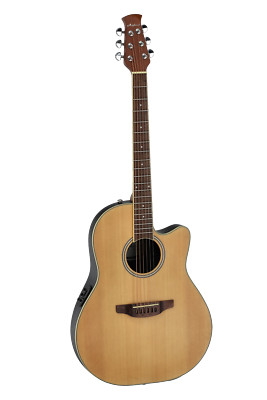 Ovation Applause AB24-4S E-Acoustic Guitar CS Mid Cutaway Natural Satin
