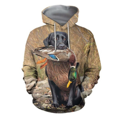 Dog Hunting Duck Streetwear Women Men 3D Print Hoodies Pullovear