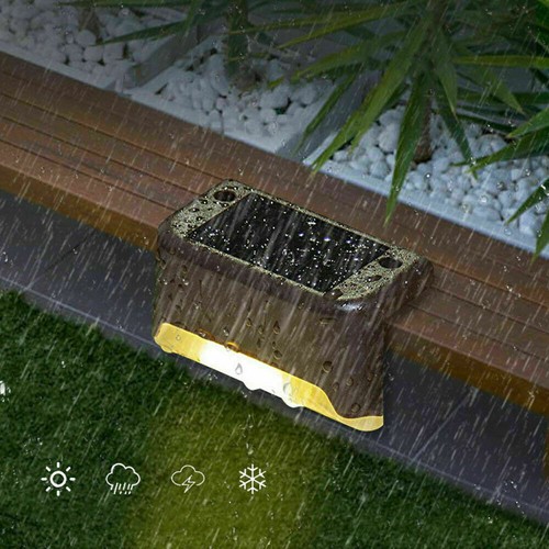 Outdoor Solar LED Deck Lights Garden Path Patio Pathway Stairs Step Fence Lamp - 第 7/12 張圖片