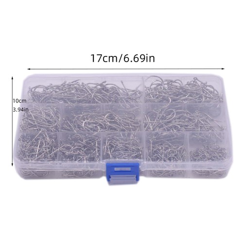 1000pcs Baitholder Fishing Hooks Forged Long Shanked Fishing Hook Double Z1E5 - Picture 4 of 8