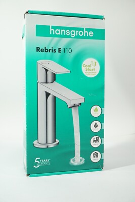 hansgrohe Rebris E Waschtischarmatur 72559000 mit Zugstangen-Ablaufgarnitur,