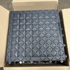Anti-Slip Gritted Flooring Tiles Closed (10 PACK)
