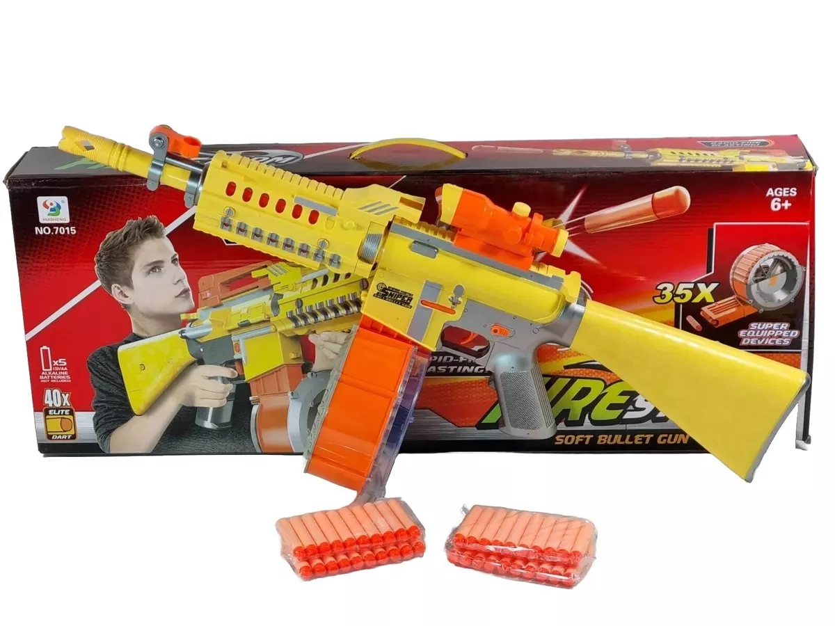 Soft Bullet Toy Guns Electric Foam Dart Blaster Fake Gun with