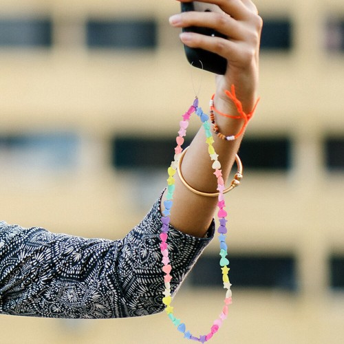 2 Pieces Mobile Phone Straps Colorful Lanyard Beaded Charm Wrist - Zdjęcie 5 z 12