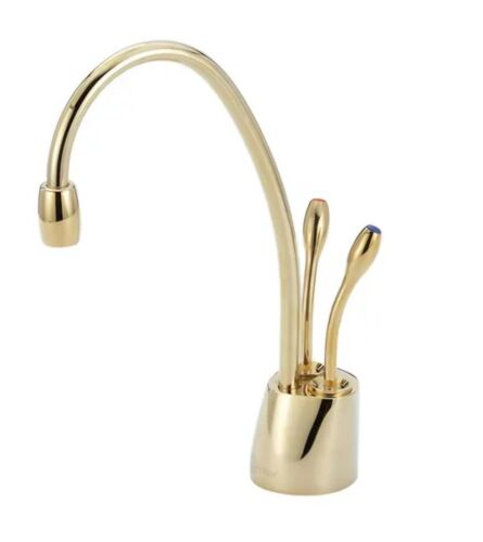Contemporary Instant Hot and Cold Water Dispenser - Faucet Only, French Gold,...