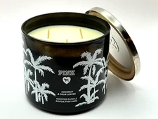 VICTORIA'S SECRET PINK COCONUT & PALM LEAVES LARGE SCENTED 3-WICK 14.5 OZ CANDLE