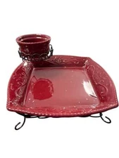 NEW Celebrating Home Berry Two Tiered Chip and Dip Set