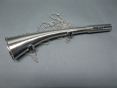 Kaufen Silbern  Stethoskop Hörrohr Hearing Pipe Hörmaschine Ear Trumpet 15 Cm Mit Kette
