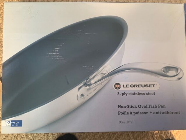 Le Creuset 3-Ply Stainless Steel Non-Stick Oval Fish Pan