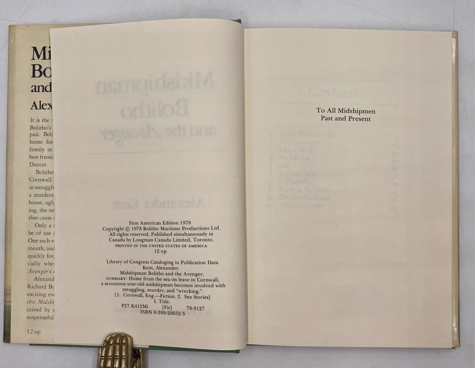 Alexander Kent Midshipman Bolitho and the Avenger First Edition HCDJ 1978 Foto 3 de 4