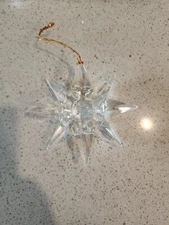 Vintage Plastic Acrylic Star Christmas Ornament Old School Geometric Point 