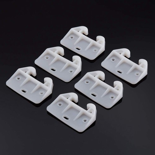 10x Plastic Drawer Guides Rear Center Mount Brackets Track Dressers Hutches N881 - Picture 4 of 7