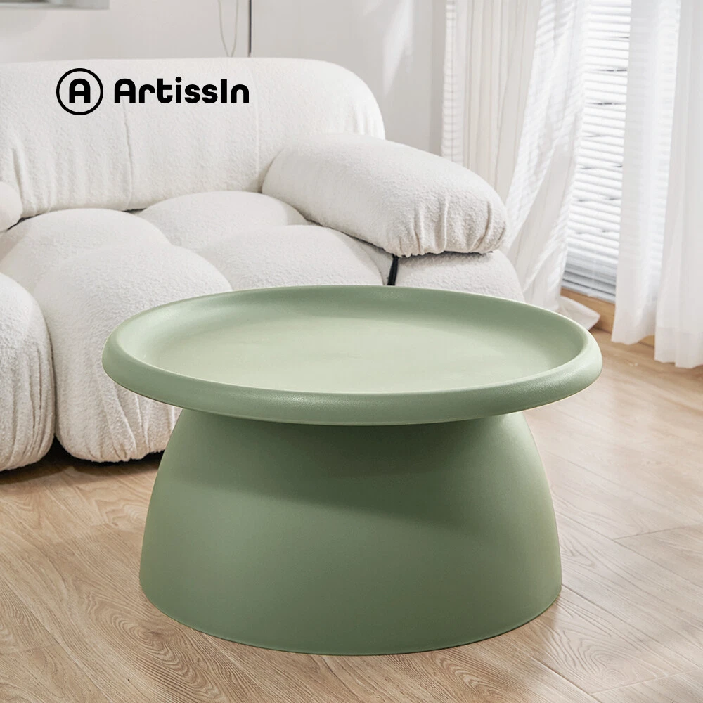 ArtissIn Coffee Table Mushroom Nordic Round Large Side Table 71CM