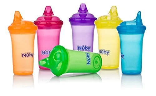 Nuby No-Spill Cup with Dual-Flo Valve, Sippy Cup for Baby and Toddler, 9  Ounce, Color May Vary (Pack…See more Nuby No-Spill Cup with Dual-Flo Valve