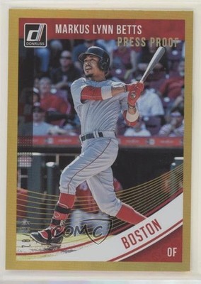 2018 Panini Donruss Variations Press Proof Gold /99 Mookie Betts #191 rs2
