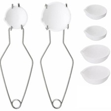 8 Pieces Crucible Set with Tongs Heavy Duty Casting Tool Precision for Foundry