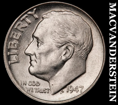 1947 Roosevelt Dime- Silver- Scarce High Grade Luster No Reserve #J4988