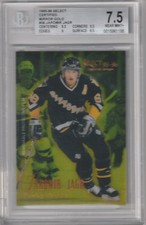 95-96 JAROMIR JAGR PINNACLE SELECT CERTIFIED MIRROR GOLD #38 PENGUINS BGS 7.5