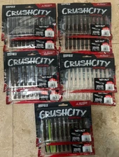 LOT OF 10 Packs Of Rapala Crush City Customs 3” NED BLT BAMA CRAW GREEN PUMPKIN