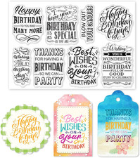 Happy Birthday Blessing Words Clear Stamps for DIY Scrapbooking Greeting Words S