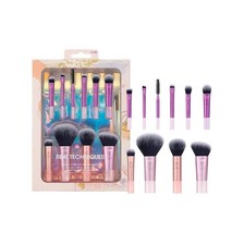 Real Techniques Travel Fantasy Mini Brush Set 10 in 1 total face kit with bag