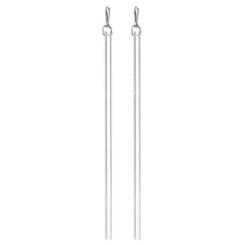 2pcs Tiges de Tirage pour Rideaux Transparent de 43cm Acrylique