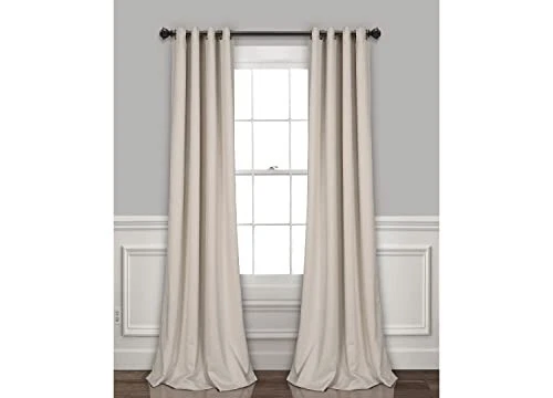  Cortina de ventana ojal aislante apagón 52"W x 84"L (paquete de 2) trigo Foto 2 de 4