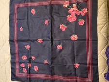 St Michael Vintage Floral Pink Blue Scarf See Pictures