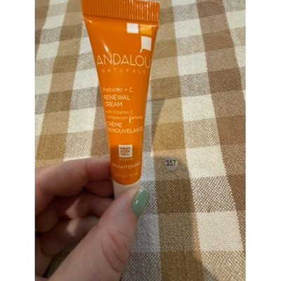 Andalou Naturals Prebiotic + C Renewal Cream Brightening Vitamin C 0.4 fl oz