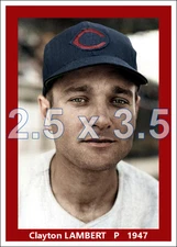 Clayton Lambert - 1947 Cincinnati Reds - choose a style - colorized print