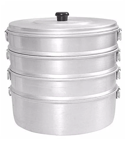 Aluminium Momos Steamer 4 Tier Capacity 5 Liters Dia 8 In,Silver
Opens in a new window or tab