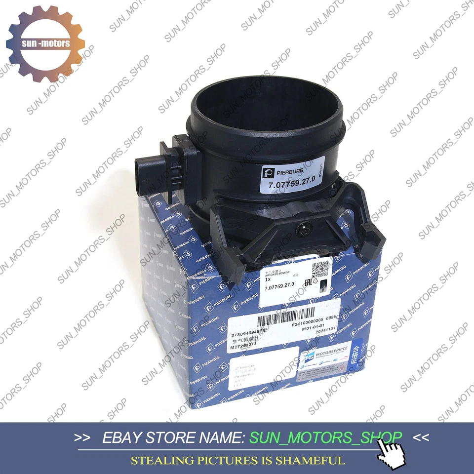 New PIERBURG MAF Mass Air Flow Sensor for Mercedes W164 R171 W203 W204 W207 W209 - Imagem 3 de 4