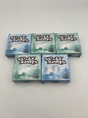 Sticky Bumps Original Surf Wax Lot of 5 Basecoat & Cool Cold 3oz NOS
