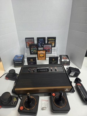 Vintage Atari CX-2600A Video Game Console W/ 15 Games, Paddles, & Joysticks 