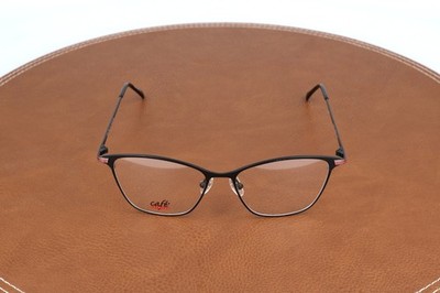 Café Lunettes Cafe3345 Ebony/Pink Cat Eye Eyeglasses Frames 53-15-135