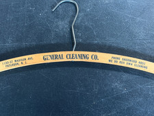 Vintage Wooden Hanger General Cleaning Co. Paterson, N.J. SN 84 