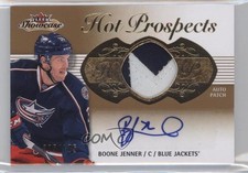 2013 Fleer Showcase Hot Prospects Tier 1 /375 Boone Jenner #195 Patch Auto 2d8
