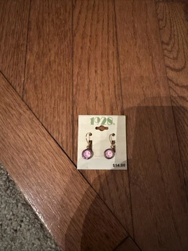 1928 Vintage Pink Earrings Costume Jewelry Nickel Free Brand New