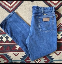 Vintage 80s Wrangler Cowboy Jeans Mens 38x31 USA Made Style 936DEN