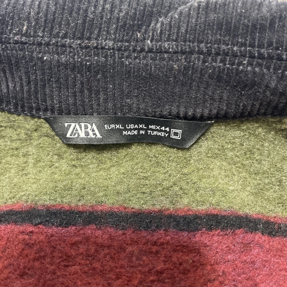 Zara Mens Fleece blanket Lined Black Parka chore jacket sz XL - Image 4 of 4