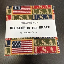 Because Of The brave Charm Pack Moda