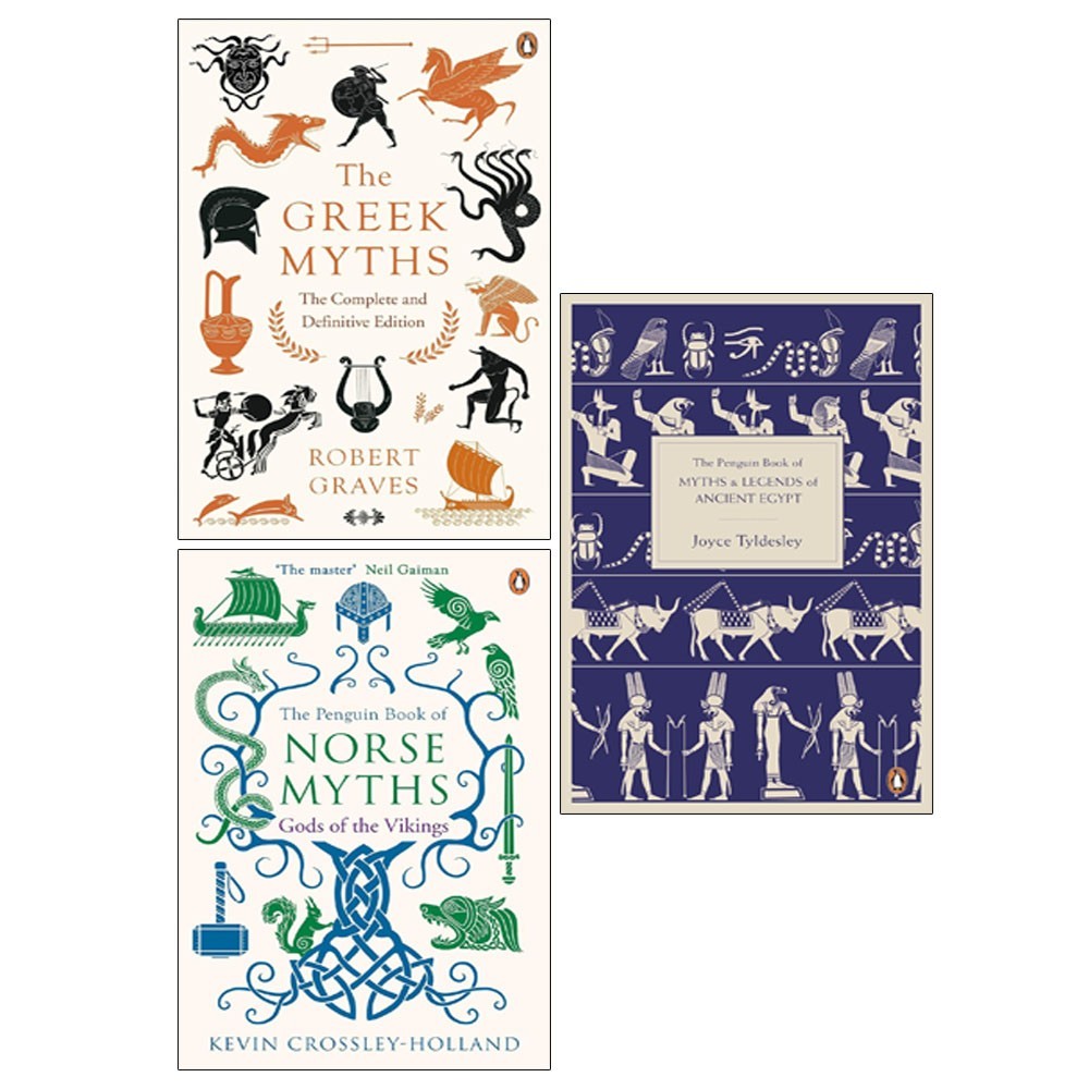 The Greek Myths,Penguin Book of Norse Myths,Penguin Book of Myths 3 Books Set
