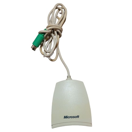 VTG Microsoft Cordless Wheel Mouse PNX04-86473 PS/2 Serial Wireless EUC - Picture 1 of 4