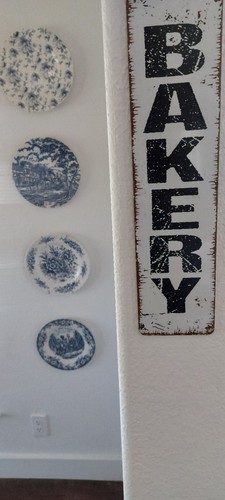 Small Metal Rustic Distressed Bakery Kitchen Decor Farmhouse French Country Sign - Picture 9 of 17