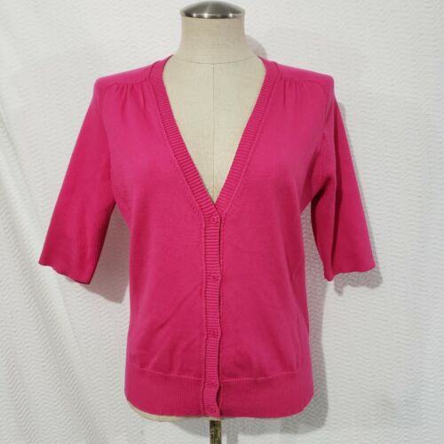 Title Nine Pink Jacket Cardigan Sweater Short Sle… - image 1