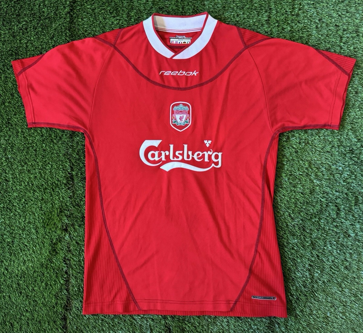 Reebok Liverpool 02/03 ユニフォーム LIVERPOOL FC VINTAGE 2002/03 REEBOK HOME SOCCER JERSEY MENS SMALL
