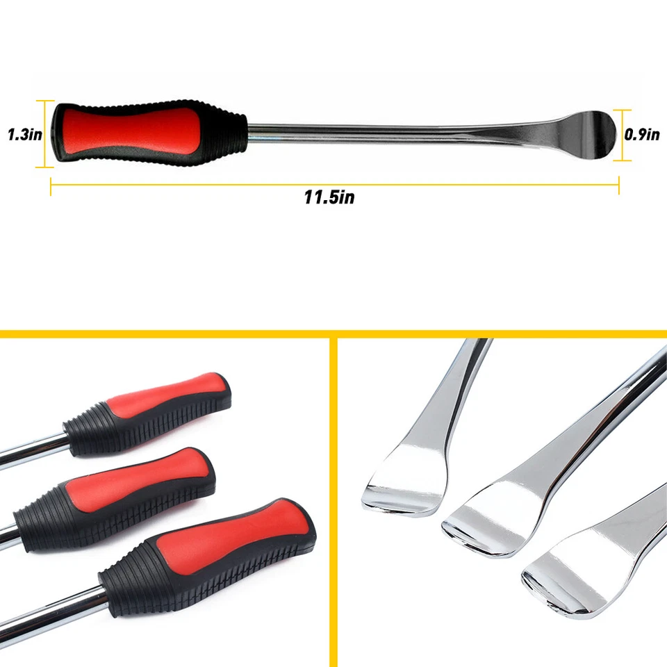 Kit de herramientas protectoras de válvula de llanta de hierro palanca cucharas cambiadoras de llantas de motocicleta Reino Unido Foto 3 de 4